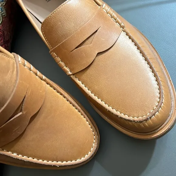 NWOB $175 Johnston &amp; Murphy Lyle Slip-on Penny Leather Loafers