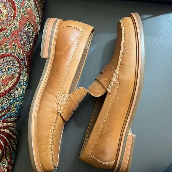 NWOB $175 Johnston &amp; Murphy Lyle Slip-on Penny Leather Loafers
