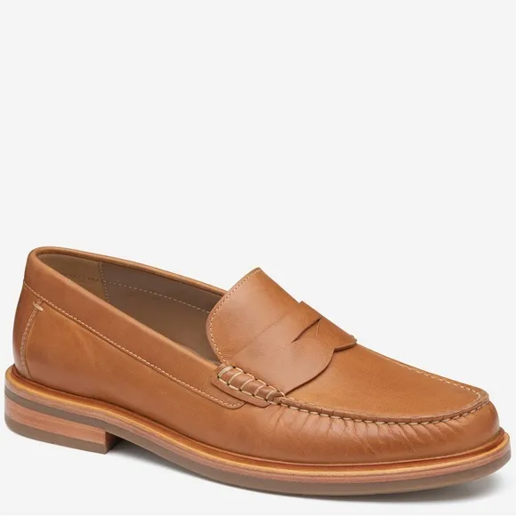 NWOB $175 Johnston &amp; Murphy Lyle Slip-on Penny Leather Loafers