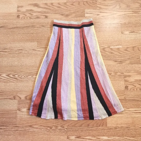 NWOT Laia/Anthropologie Shimmer Rainbow Skirt, Size XS