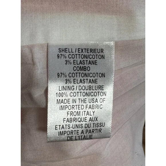 NWOT Milly Coral and Tan Cotton Stretch Skirt Removable Belt Size 6