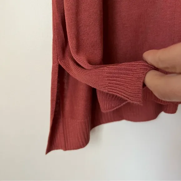 NWT Anthropologie Clara Rose Knit Top Linen Blend Size S V-Neck Short Sleeve