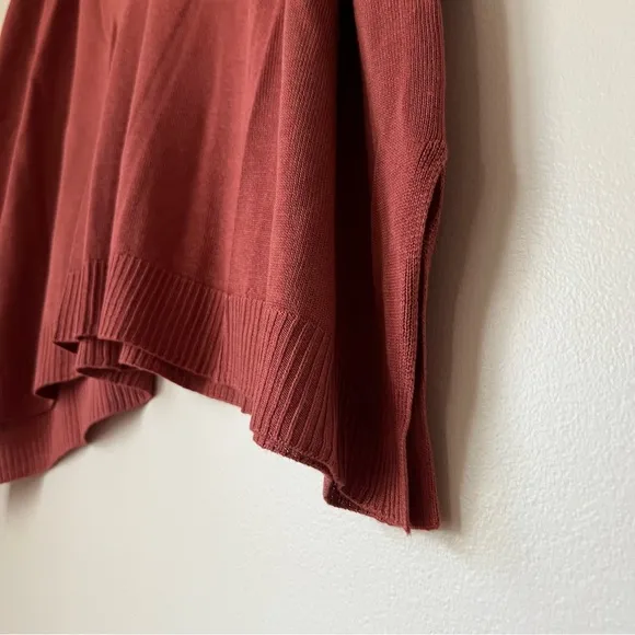 NWT Anthropologie Clara Rose Knit Top Linen Blend Size S V-Neck Short Sleeve
