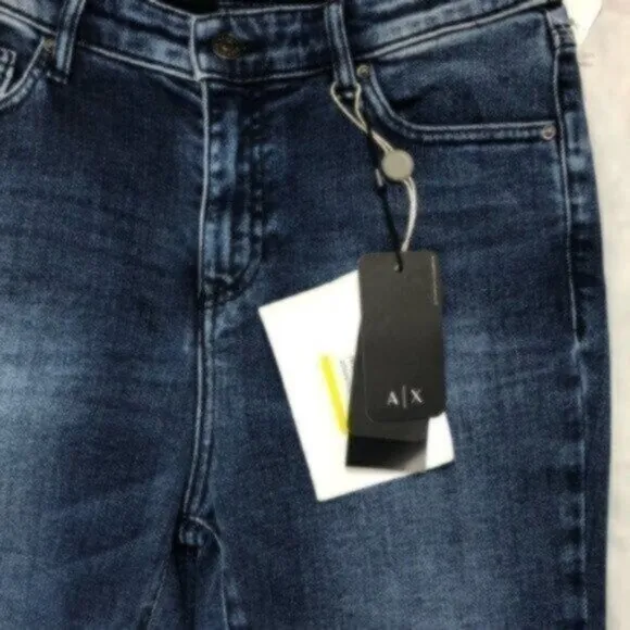 NWT Armani Exchange High Rise Classic Business Casual Everyday Skinny Jeans 29R