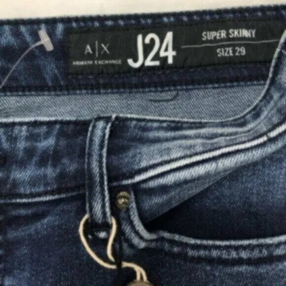 NWT Armani Exchange High Rise Classic Business Casual Everyday Skinny Jeans 29R