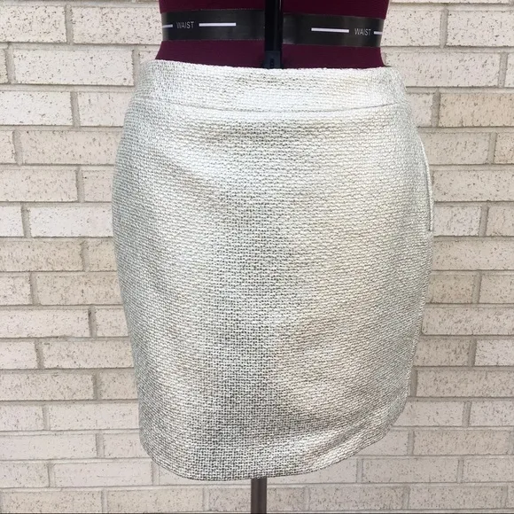 NWT Banana Republic Skirt Metallic Gold Sparkly Size 8