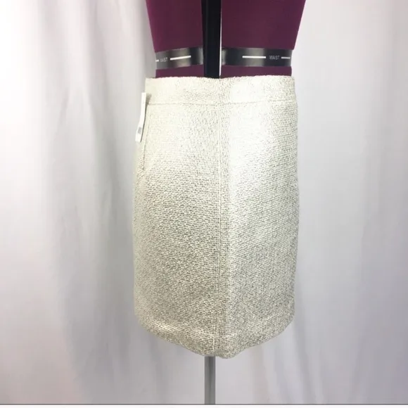 NWT Banana Republic Skirt Metallic Gold Sparkly Size 8