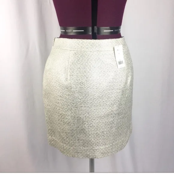 NWT Banana Republic Skirt Metallic Gold Sparkly Size 8