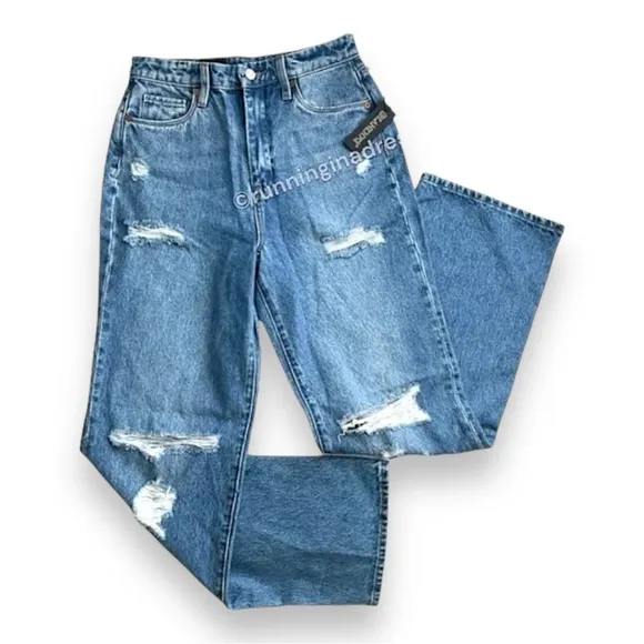 NWT BlankNYC Franklin Rib Cage Wide Leg Jeans Size 27