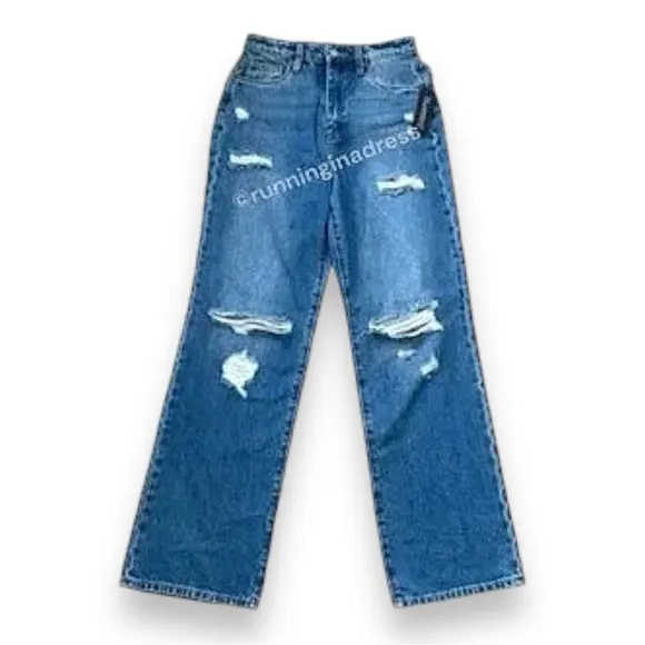 NWT BlankNYC Franklin Rib Cage Wide Leg Jeans Size 27