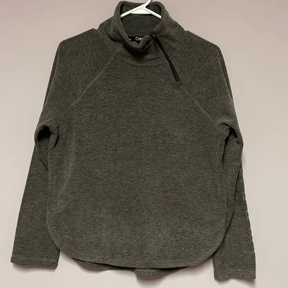 NWT Calvin Klein SWEATER Performance FLEECE Funnel Neck MEDIUM