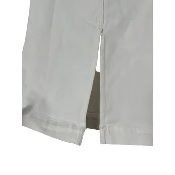 NWT J. Crew Factory Womens White Denim Pencil Skirt Size 8