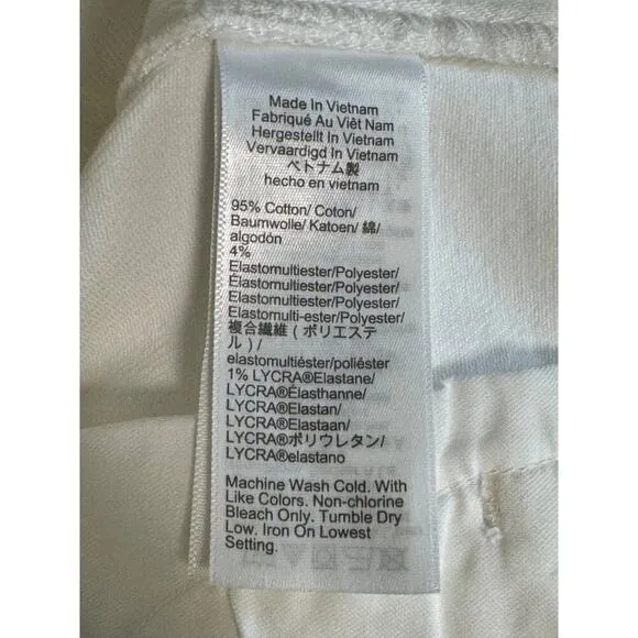 NWT J. Crew Factory Womens White Denim Pencil Skirt Size 8