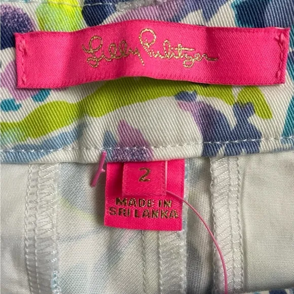 NWT Lilly Pulitzer Callahan Stretch Short in Resort White Shell Beach Women's 6