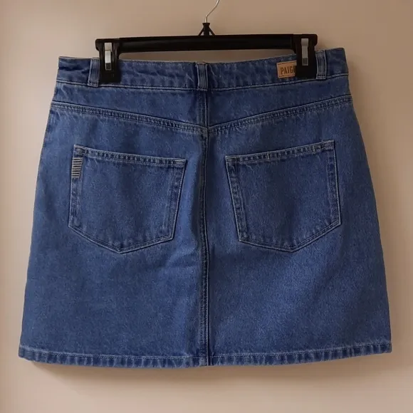 NWT, Paige Esma High Rise Denim Skirt in Aviana