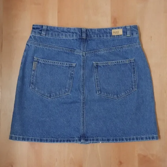 NWT, Paige Esma High Rise Denim Skirt in Aviana