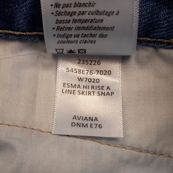 NWT, Paige Esma High Rise Denim Skirt in Aviana