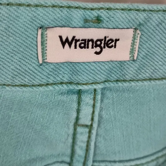 NWT Wrangler High Rise Straight Leg Jeans In Teal Size 27