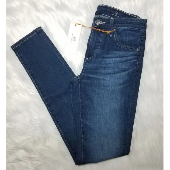 NWT|AG Adriano Goldschmied Super Skinny Blue Ankle Jeans, 24R