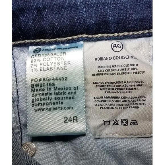 NWT|AG Adriano Goldschmied Super Skinny Blue Ankle Jeans, 24R