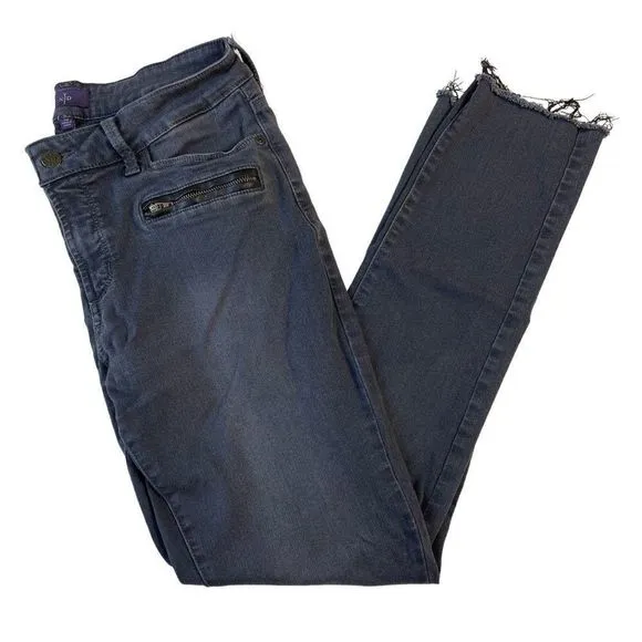 NYDJ Gray Alina Legging Frayed Hem Skinny Jean - Women’s 10
