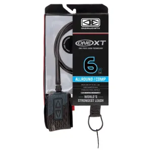 Ocean And Earth All Round Comp One-XT Leash - 6ft Black
