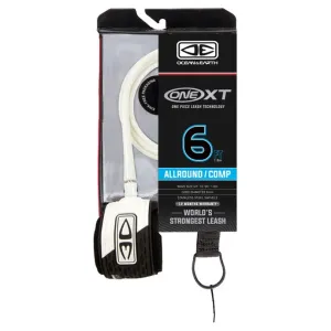 Ocean And Earth All Round Comp One-XT Leash - 6ft White