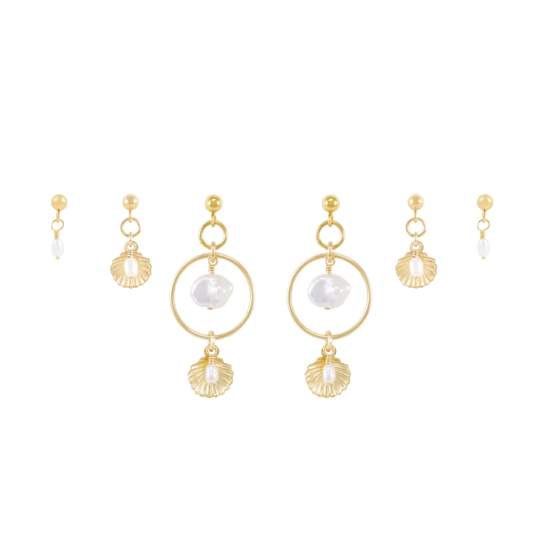 Ocean Earring Bundle  - Gold