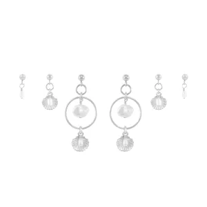 Ocean Earring Bundle - Silver