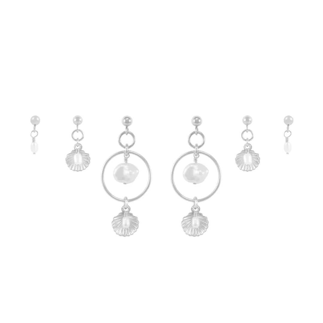 Ocean Earring Bundle - Silver