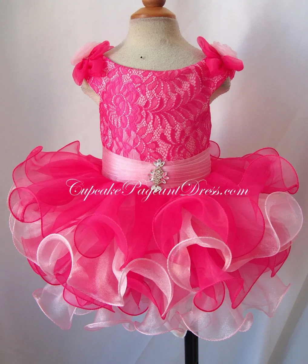 Off The Shoulder Infant/toddler/baby/children/kids Lace Girl's Pageant Dress