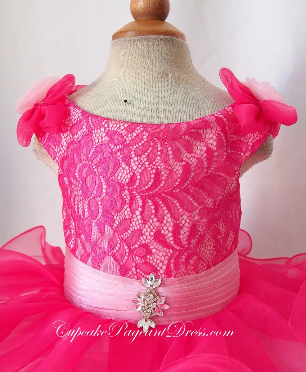 Off The Shoulder Infant/toddler/baby/children/kids Lace Girl's Pageant Dress