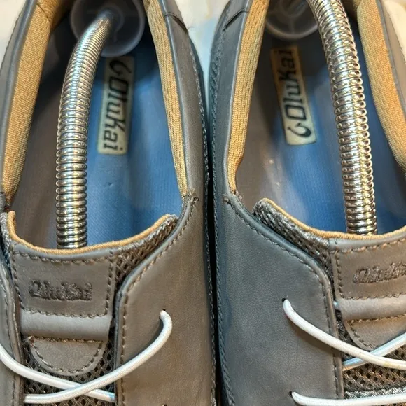 Olukai Men’s Mano Mesh Gray Slip Ons Size 13 Excellent condition!