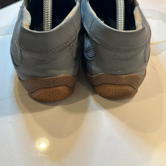 Olukai Men’s Mano Mesh Gray Slip Ons Size 13 Excellent condition!