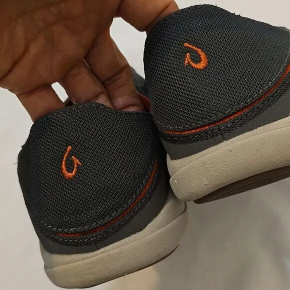 Olukai Moku Pae Charcoal Slip Ons Size 41 (9)