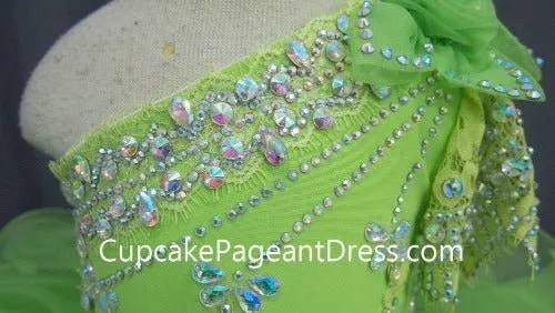 One Shoulder Jennifer Wu Infant/toddler/baby/children/kids Girl's glitze Pageant Dress