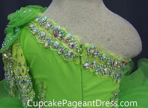 One Shoulder Jennifer Wu Infant/toddler/baby/children/kids Girl's glitze Pageant Dress