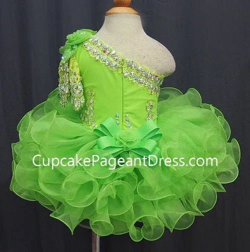 One Shoulder Jennifer Wu Infant/toddler/baby/children/kids Girl's glitze Pageant Dress