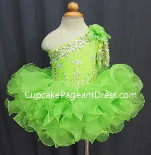 One Shoulder Jennifer Wu Infant/toddler/baby/children/kids Girl's glitze Pageant Dress