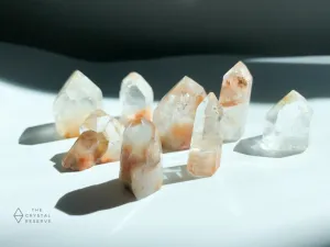 Orange Amphibole Quartz Mini Points