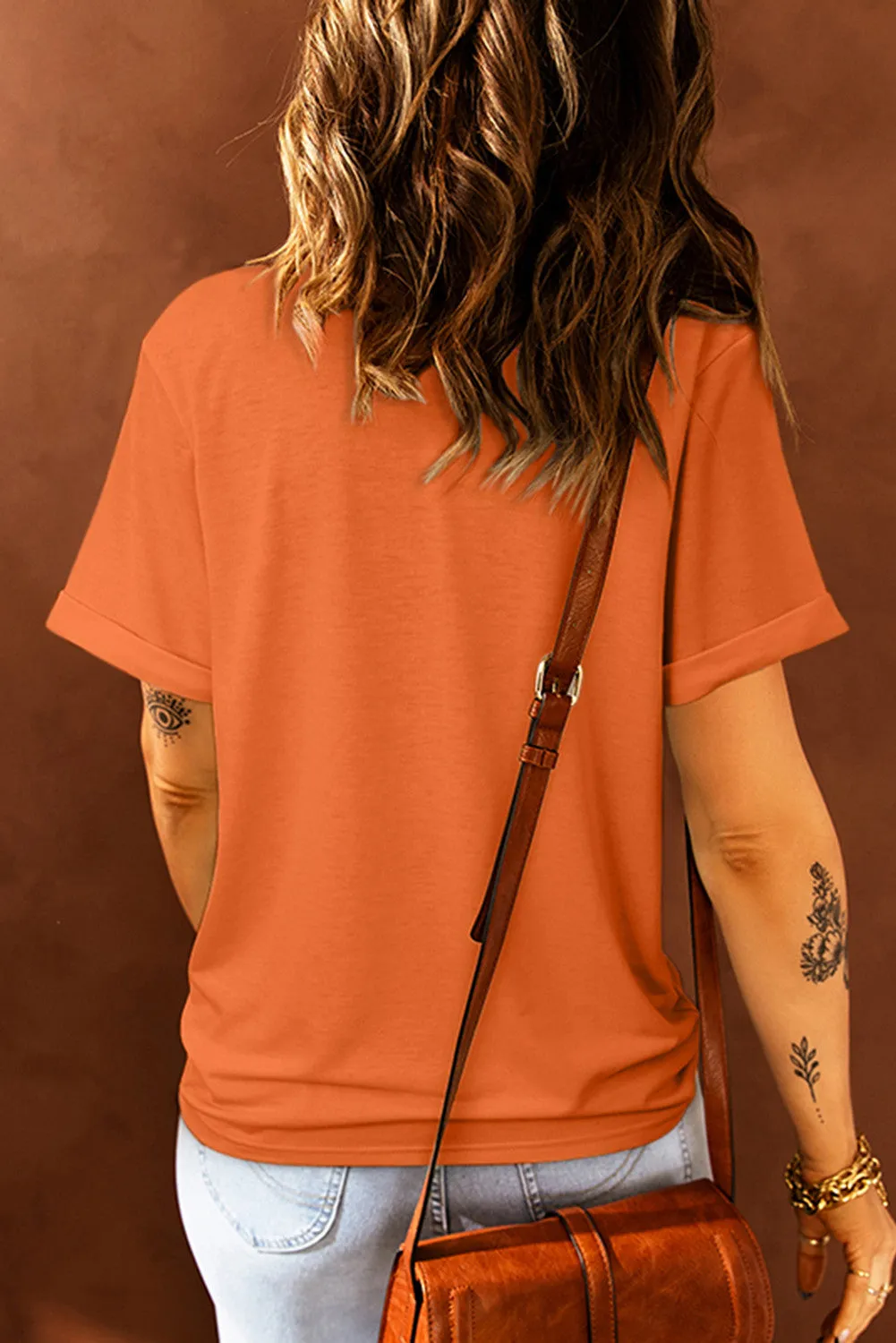 Orange Its Fall Yall Animal Print Casual T Shirt