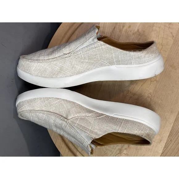 OrthoComfoot Loafer Slip-ons Mens 42 US 9 Beige Plantar Fasciitis Foot Heel Pain