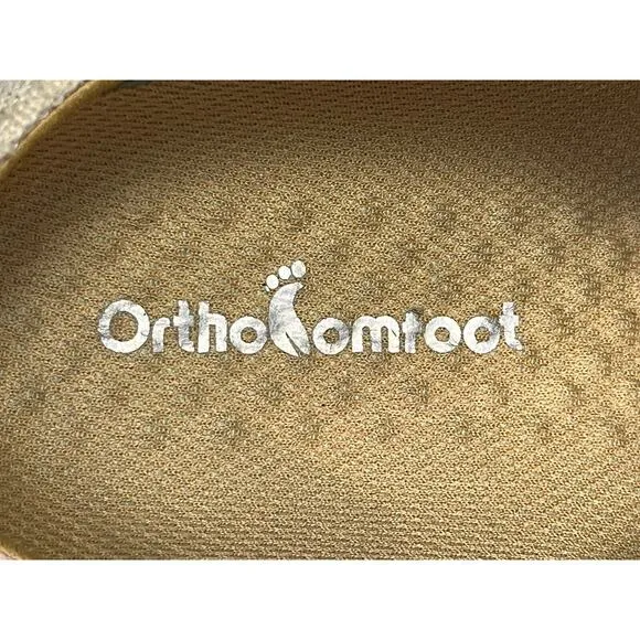 OrthoComfoot Loafer Slip-ons Mens 42 US 9 Beige Plantar Fasciitis Foot Heel Pain