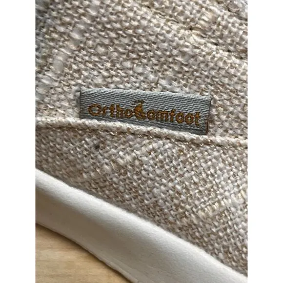 OrthoComfoot Loafer Slip-ons Mens 42 US 9 Beige Plantar Fasciitis Foot Heel Pain