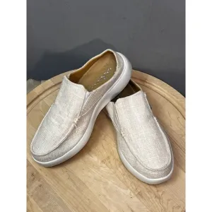 OrthoComfoot Loafer Slip-ons Mens 42 US 9 Beige Plantar Fasciitis Foot Heel Pain