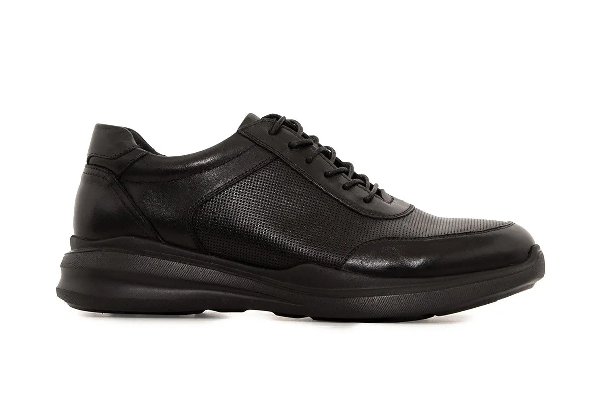 Paco Leather Sneaker - Black