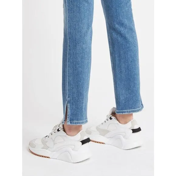 PAIGE Cindy Slit Jeans Size 27 Seaspray Blue Stretch Transcend Denim Staple
