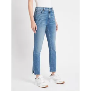 PAIGE Cindy Slit Jeans Size 27 Seaspray Blue Stretch Transcend Denim Staple