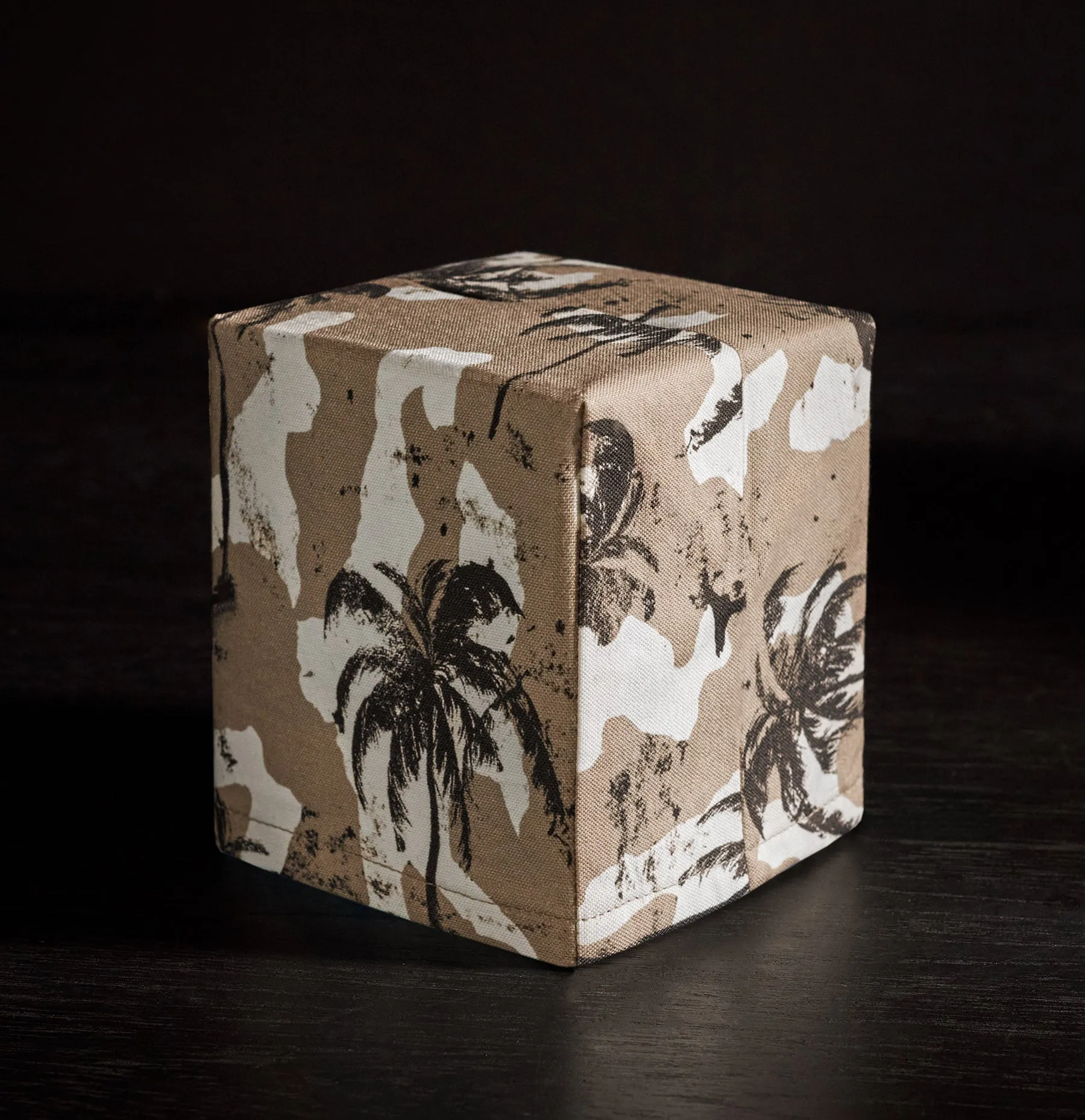 Palm Camo Tissue Box Cover - Desert