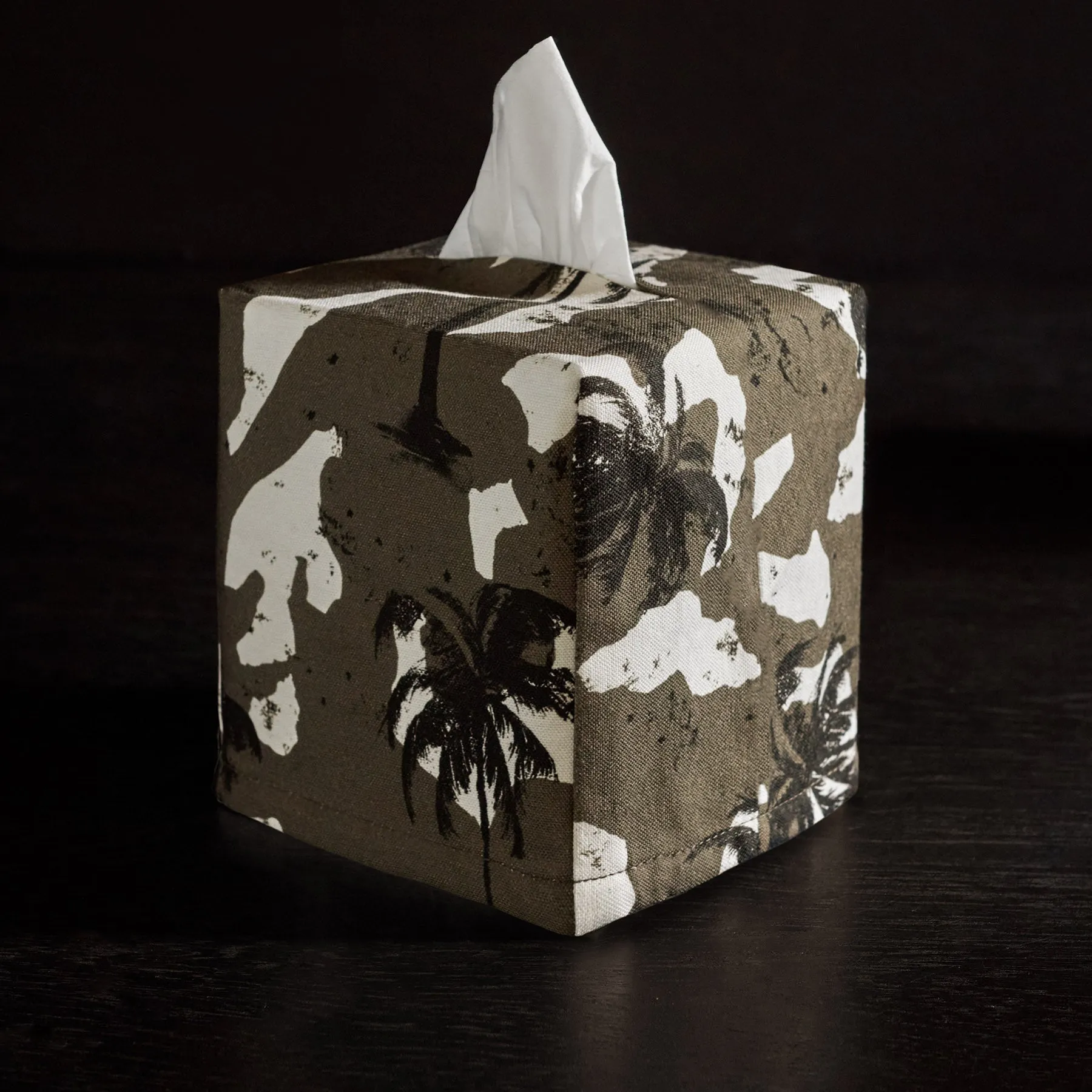 Palm Camo Tissue Box Cover - Jungle